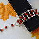 Bracelet large en perles d'agate rouge-6