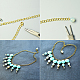 Blue Imitation Gemstone Acrylic Beads Pendant Necklace-4