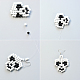 Boucles d'oreilles tête de mort en perles de rocaille blanches et noires pour Halloween-7