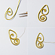 Boucles d'oreilles pendantes enveloppées de fil et décorées de perles de jade-3