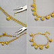 Bracelet pendentif en perles de filigrane de citrouille dorées-3