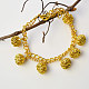 Bracelet pendentif en perles de filigrane de citrouille dorées-6