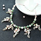 Mixed Gemstone Beads Cluster Pendants Necklace-1