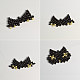 Joli collier pendentif chat avec perles de rocaille noires-6