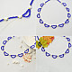 Blue Crystal Beads Choker Necklace-4