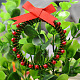 Ghirlanda di ornamento di Natale avvolta con perline e nastro-7