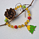Bracelet de perles de citrine naturelle avec pendentifs de Noël-4