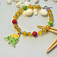 Bracelet de perles de citrine naturelle avec pendentifs de Noël-5