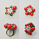 Mixed Color Beads Stitch Ring for Christmas-5