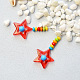 Boucles d'oreilles pendantes en perles acryliques en forme d'étoile-5