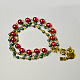 Bracelet à breloques en perles de verre multi-rangs sur le thème de Noël-4