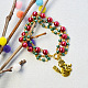 Bracelet à breloques en perles de verre multi-rangs sur le thème de Noël-6