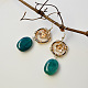 Vintage Style Dangling Earrings with Acrylic Gemstone Beads