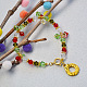 Bracelet de perles de verre colorées avec breloques-5