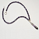 Purple Bullet Gemstone Pendant Necklace-4