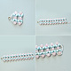 Bracelet large en perles de quartz rose avec perles nacrées-5