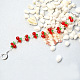 Bracelet sur le thème de Noël en perles craquelées-5