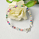 Colorful Polymer Clay Bead Spacers Bracelet-1