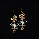 Boucles d'oreilles pendantes en perles de cristal étoiles-4