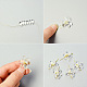 Collier pendentif en perles de verre de cristal avec perles en porcelaine imprimées de fleurs-3