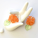 Boucles d'oreilles en grappe de perles acryliques à fleurs-6