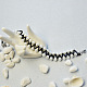 Bracelet point de perles blanches avec perles de rocaille noires-1