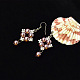 Pearl Beaded Square Earrings with Seed Beads-7