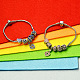 Bracelets de couple de perles européennes en strass-5