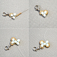 Bracelet point de perles de verre paleturqoise-4