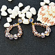 Boucles d'oreilles pendantes en perles de verre galvanisées roses-6
