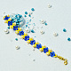 Bracelet point de perles de cristal bleu-6