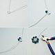 Boucles d'oreilles enveloppées de fil de perles de verre de tournesol-3