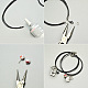 Alloy Lock Pendant Bracelets with Waxed Polyester Cords-3