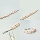 Delicate Pink Pearl Beads Stitch Bracelet for Wedding-4