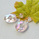 Magnifiques boucles d'oreilles à tige en perles de cristal rose-4