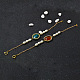 Bracelet enveloppé de fil de perles de pierres précieuses acryliques avec des perles de perles de goutte-6