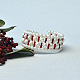 Red and White Pearl Beads Bangle-4