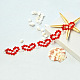 Romantic Heart Pattern Crystal Beads Bracelet-1