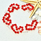 Romantic Heart Pattern Crystal Beads Bracelet-7