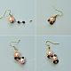 Boucles d'oreilles avec perles de rocaille en losange-4