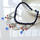 Halskette mit Anhänger aus Lapislazuli-Perlen im Vintage-Stil-8