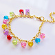 Bracelet de perles de lampe avec perles de verre colorées-1