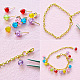 Bracelet de perles de lampe avec perles de verre colorées-3