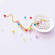 Bracelet de perles de lampe avec perles de verre colorées-5