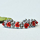 Bracelet fleur en aluminium rouge-1