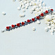 Bracelet fleur en aluminium rouge-5