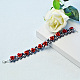 Bracelet fleur en aluminium rouge-6