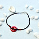 Bracelet à boucle de paix avec perles de rocaille noires-5