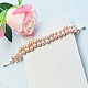 Bracelet perles de verre rose-1