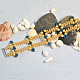 Pulsera elegante con cuentas de perlas de vidrio-1
